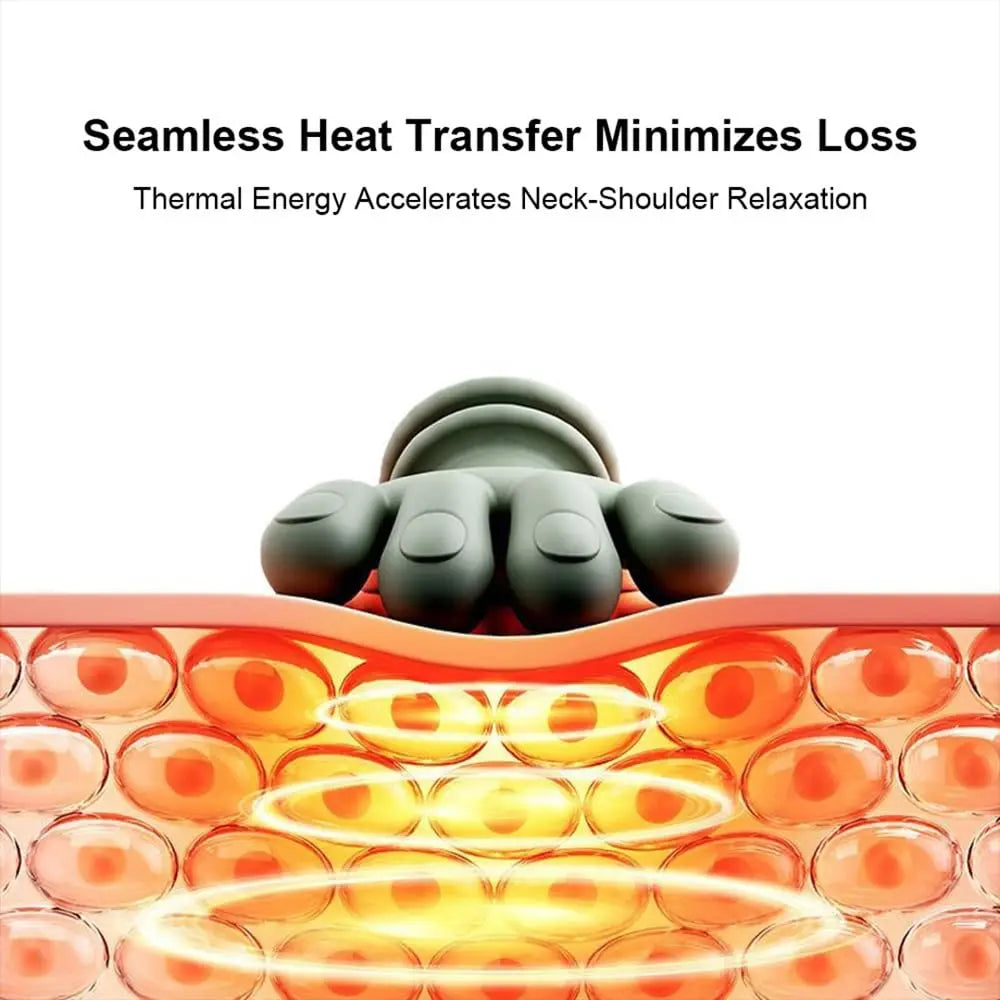 Neck Shoulder Massager with Heat – Wireless Deep Tissue Shiatsu Massager Real Touch Therapy Massager 3 Modes, 40°C/45°C Heating